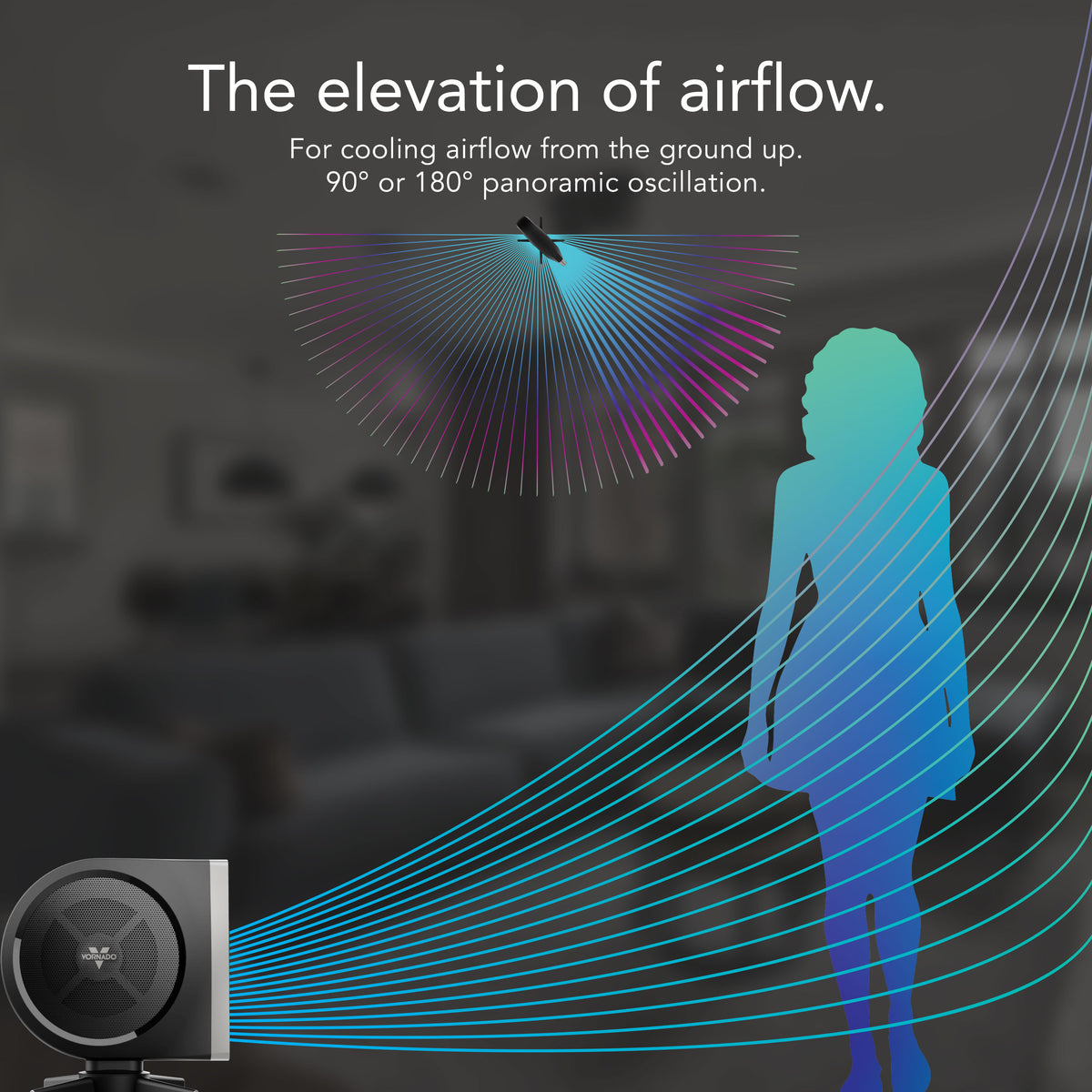Vornado STRATA® Compact Oscillating Tower Fan with Remote